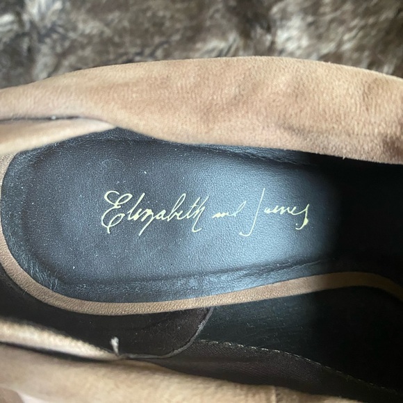 Elizabeth & James taupe suede platform heels 7.5B - Picture 7 of 8